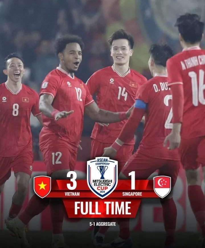 [⚽东南亚锦标赛快报：阮春山闪耀，越南3-1击败新加坡，双回合总比分5-1杀入决赛]